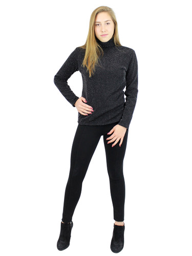 Shimmer and Shine Turtleneck Long Sleeve with Fleece Black Size L