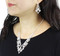 Vintage Style Elegant Necklace Earrings Set Cubic Zirconia Silver
