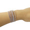 Rhinestone 7-Row Cuff Bracelet Rose Gold