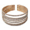 Rhinestone 7-Row Cuff Bracelet Rose Gold