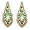 Cubic Zirconia Earrings Edwardian Style Green