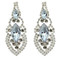 Cubic Zirconia Earrings Edwardian Style Silver