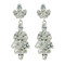 Marquise Cut Cubic Zirconia Floral Earrings Silver