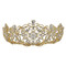 Large Crown Tiara Bridal Wedding Crystals Gold