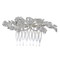Flower and Leaf Comb Silver