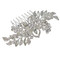 Flower and Leaf Comb Silver