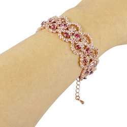 Victorian Bracelet Cubic Zirconia Rose