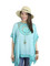 Boho Crochet Tunic Short Sleeves Turquoise