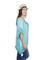 Boho Crochet Tunic Short Sleeves Turquoise