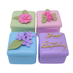 Petit Fours Birthday Cake & Roses Jewelry Box