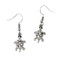 Crystal Turtle Earrings with Fish Hook