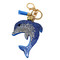 Dolphin Rhinestone Key Chain with Soft Padded Felt Backing