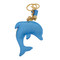 Dolphin Rhinestone Key Chain with Soft Padded Felt Backing