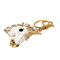 Rhinestone Unicorn Keychain Bag Charm White