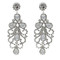 Cubic Zirconia Chandelier Earrings 3 Inches Clear