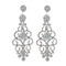 Cubic Zirconia Chandelier Earrings 3.25 Inches AB Crystals