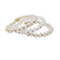 Adjustable Wreath Crystal Cuff Bracelet Clear Gold