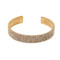 Adjustable 5 Row Rhinestone Cuff Bracelet Gold