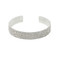 Adjustable 5 Row Rhinestone Cuff Bracelet Silver