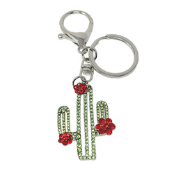 cactus keychain silver