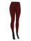 Compression Faux Jeggings with Dotted Lines Burgundy