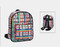Haymarket Checkered Glittering Backpack Fashion Bag Rainbow