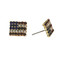 American Flag Stud Earrings with 30 Pc of Rhinestones