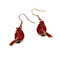 Red Cardinal Crystals Earrings