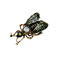Vintage Bee Brooch Pin Olive Green