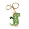 Crystal Crocodile Keychain Green