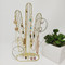 gold cactus jewelry stand holder