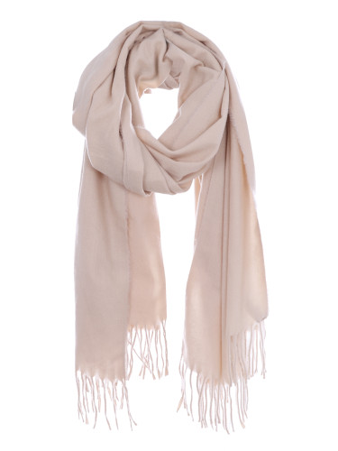 Ultra Soft Solid Color Scarf Cashmere Feel Wrap Beige