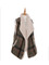 Soft Sherpa Vest High Low Open Front Fits Medium to Large Olive Plaid