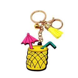 Pineapple Cup Keychain Bag Charm Silicon