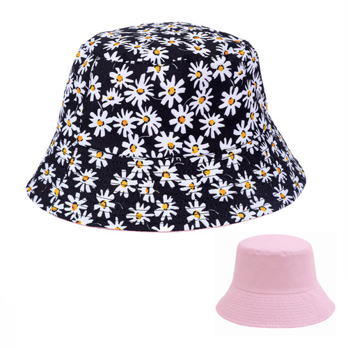 black daisy flower bucket hat