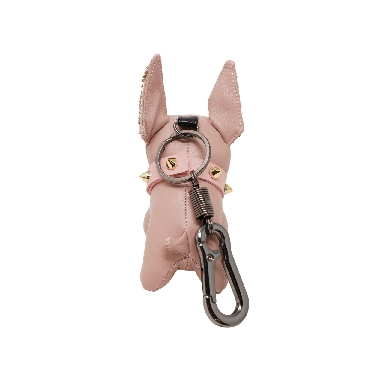 Bling Rhinestone French Bulldog Puffy Tassel Key Chain Purse