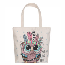 Will and Free Owl Tote Beach Bag Canvas