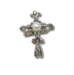 Vintage Style Cross Ring Stretch Pearl