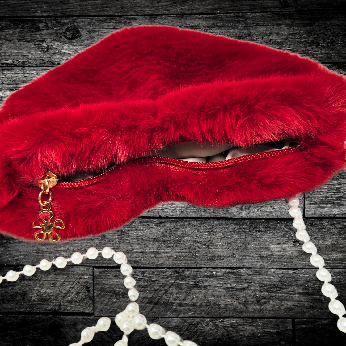 Large Makeup Bag Wristlet Envelope Snakeskin Textured