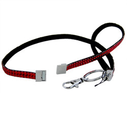 Glittering Beads Magnetic Lanyard Red