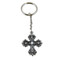 Cross Pewter Key Chain Bejeweled