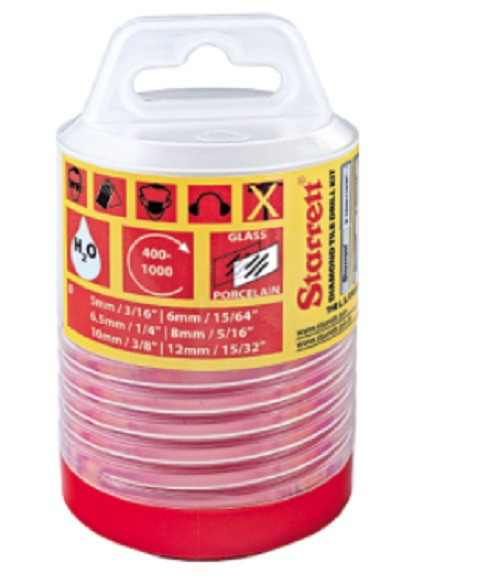 Starrett 7Piece Diamond Tile Hole Saw Kit KD2000TD1 FREE SHIPPING