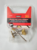 Mibro 3pc Brass Wire Brush Set, for use with Dremel & Rotory Style Tools, 971521 - FREE SHIPPING