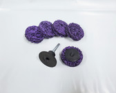 2" Strip Away Disc, Type R Roloc, Purple, With FREE Arbor, Lot of 10