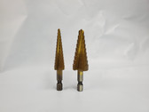 Step Drill Bit, 2pc Set, 1/8"-1/2" & 1/4"-3/4", #25460 - FREE SHIPPING