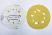 5" Hook & Loop Sanding Discs, 8 Hole, Norton, 120 Grit, #04060, 25 pack