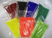 4" Nylon Cable Zip Tie 18 lb 100 Count, Your Choice of Color