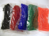 4" Nylon Cable Zip Tie 18 lb 1,000 Count, Your Choice of Color