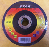  4" x 1/4" x 5/8" Grinding Wheel Type 27 Metal 30pk