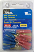 Ideal Weatherproof Heat Shrink Ring Terminals Multipack, 770324, 18 pk, Lot of 1 - FREE SHIPPING